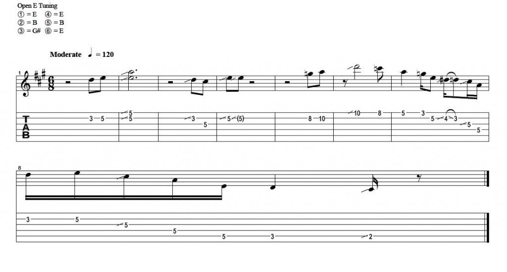 Derek Trucks Open E Slide Lesson Part 1