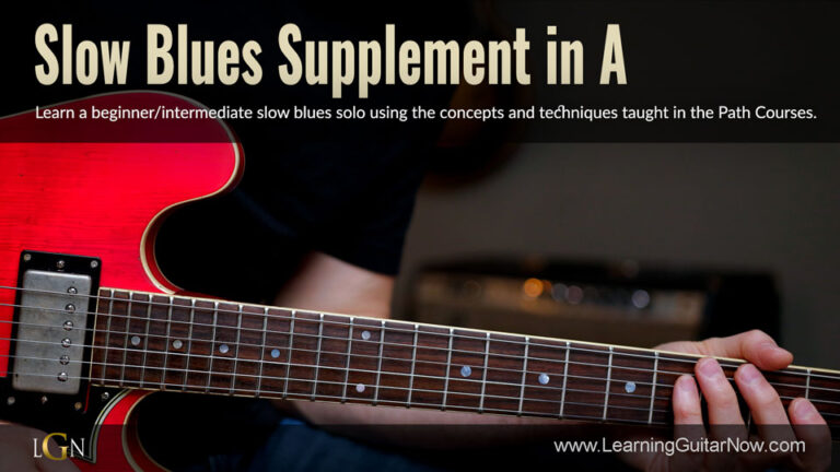 Beginner/Intermediate Slow Blues in A